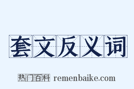 套文反义词是什么意思的图片